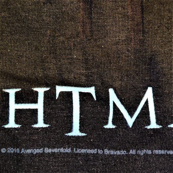 Avenged Sevenfold A7X metalcore metal rock Raglan Official T-Shirt 2XL XXL NWT - Picture 3 of 3